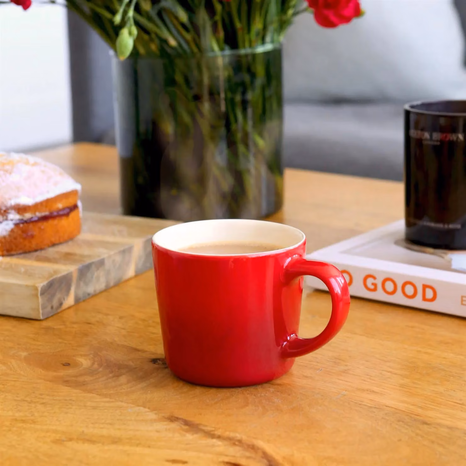 Argon Tableware Red Ombre Coffee Mug, 330ml New Bone China Tea Mug – 6