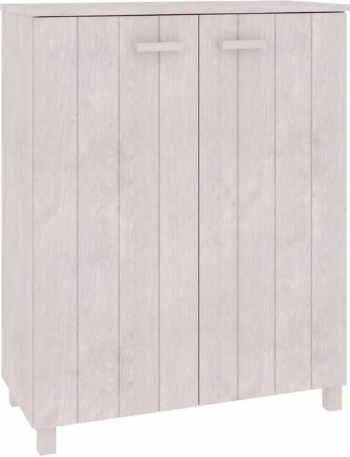 Berkfield Home HAMAR Shoe Cabinet in White Solid Pine, W/D/H: 85 x 40 x 108 cm – 1