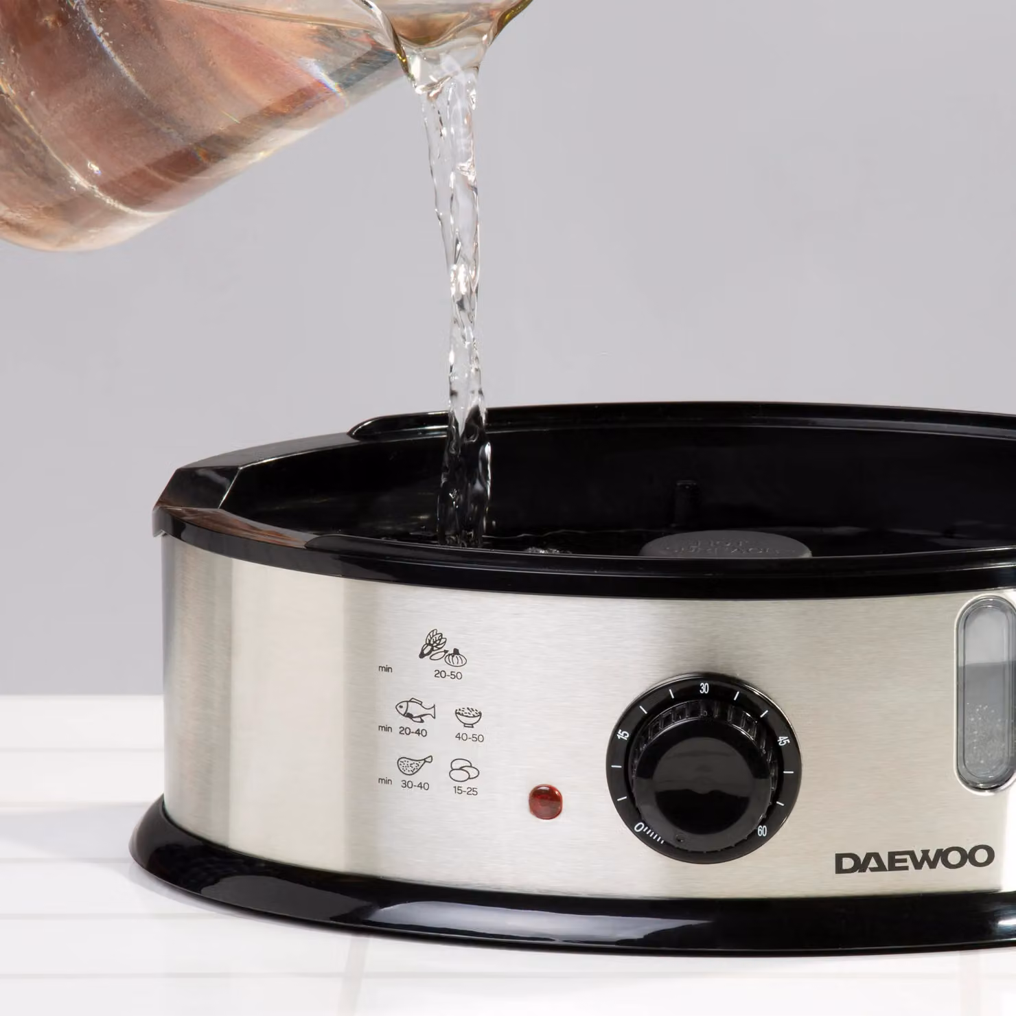 Daewoo 3 Tier Stainless Steel Food Steamer with Rice Bowl, 9L 1200W in Silver – 5