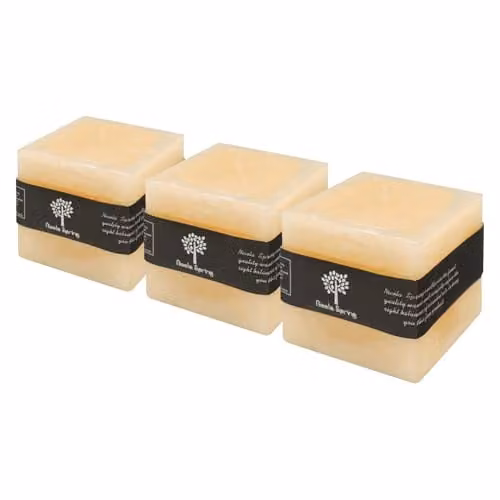 Nicola Spring Vanilla Scented Square Pillar Candles, Pack of 3, Beige – 1