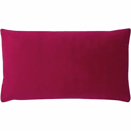 Paoletti Velvet Rectangular Cushion in Pink/Red, W/D/H: 50 x 30 x 30 cm – 3