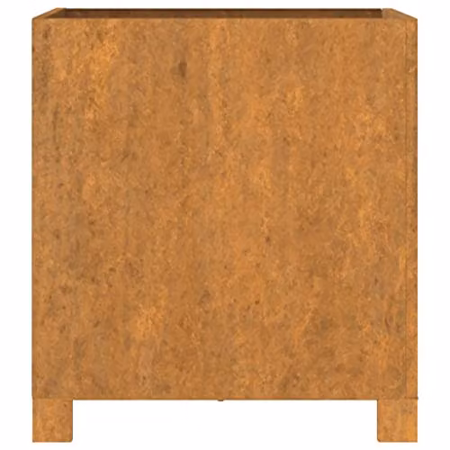vidaXL Set of 2 Rusty Corten Steel Planters with Legs, Brown, W/D/H: 40 x 40 x 40 cm – 4