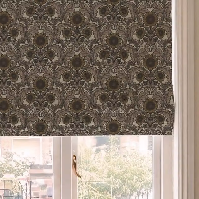 HOUSE Llewelyn-Bowen Sunny Side Up Printed Blackout Roman Blind in Caviar