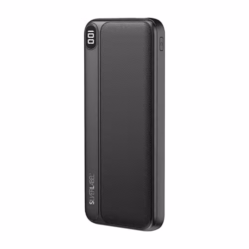 SilverLabel 10,000mAh Portable Power Bank with USB Output, Black