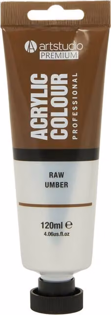 Art Studio Premium Acrylic Paint in Raw Umber Brown for Professionals