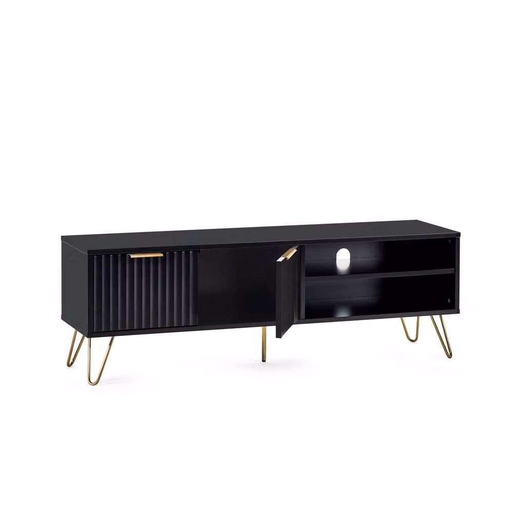 Cheshire Premium Bellano TV Unit in Matt Black – 2