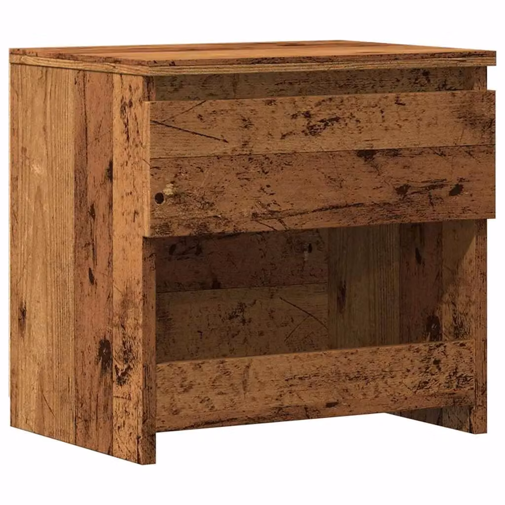 Berkfield Home Bedside Cabinet in Old Wood Brown, W/D/H: 40 x 30 x 39 cm – 2