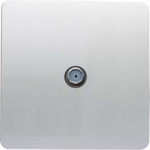 Trendi Switch 1 Gang Flush Satellite Television Socket in Silver – 1
