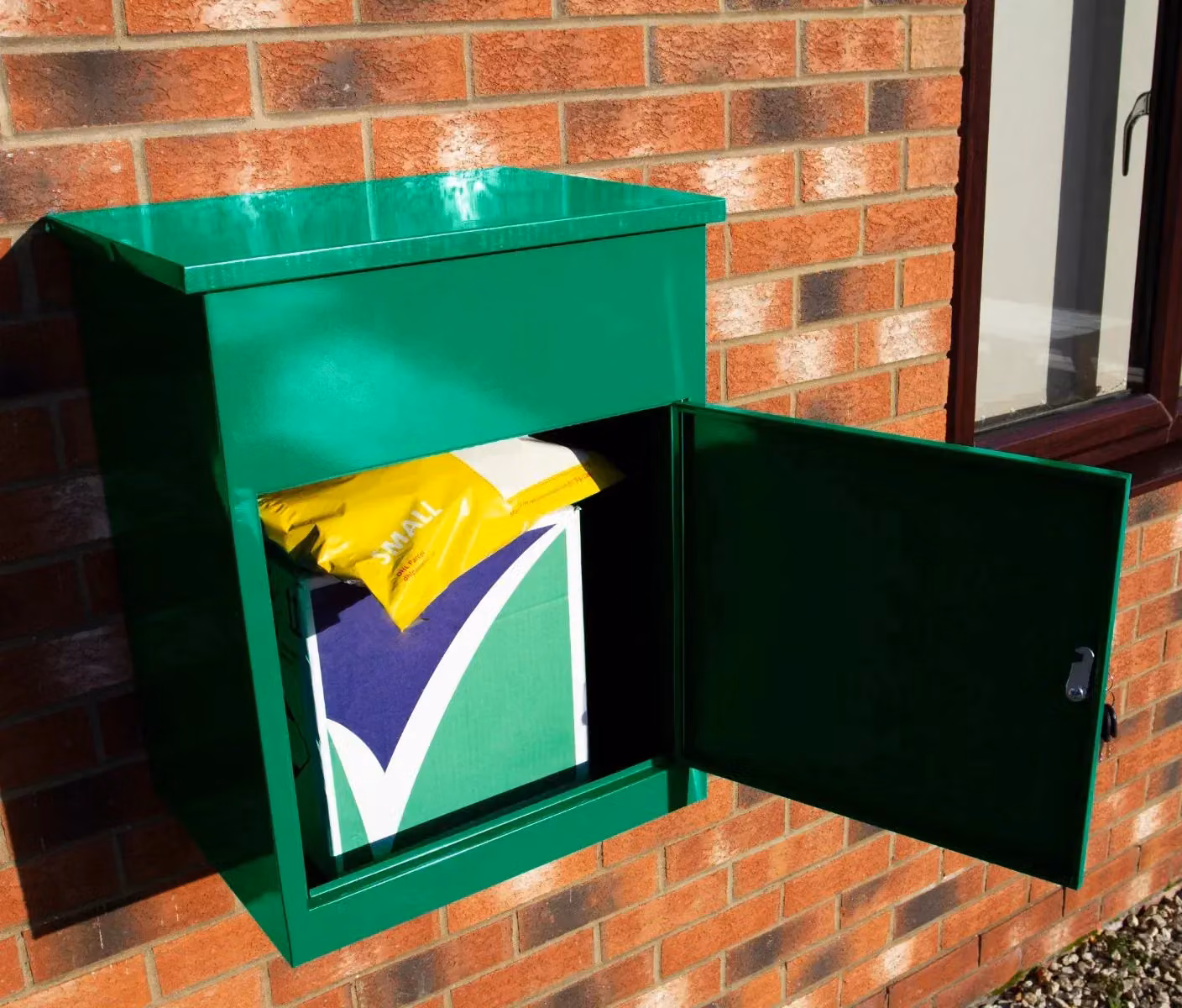 Monstershop Free Standing Green Steel Parcel Post Box W/D/H: 46.0 x 58.0 x 36.0 cm – 5