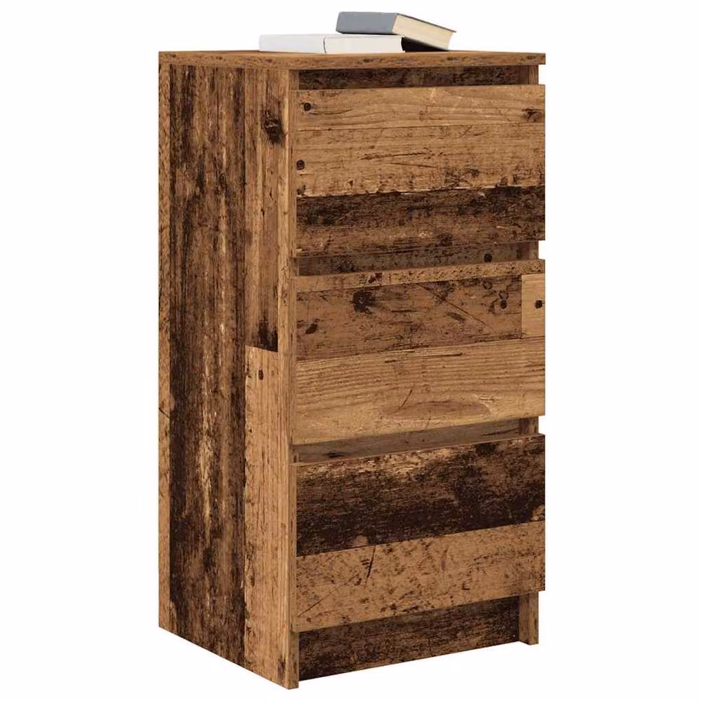 Berkfield Home Rustic Old Wood Sideboard in Brown, W/D/H: 37.5 x 35 x 76 cm – 3
