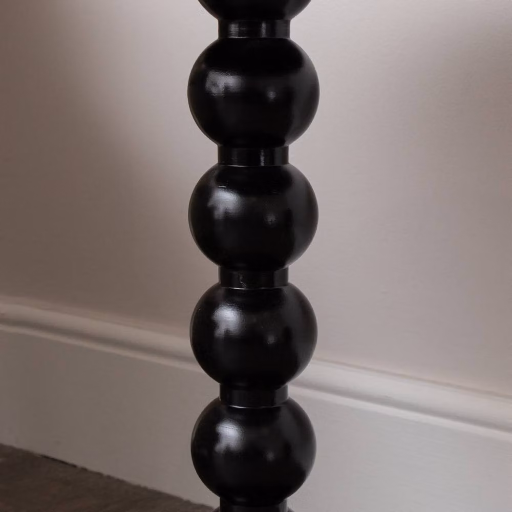 Melody Maison Black Painted Round Wooden Bobble Side Table, W/D/H: 45 x 45 x 56.5 cm – 3