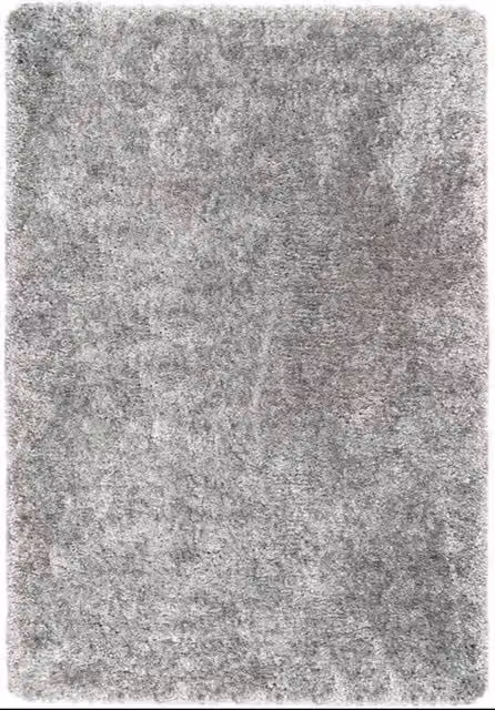 THE RUGS Soft Washable Shaggy Polypropylene Non-Slip Rug in Grey, W: 80 cm, L: 120 cm – 1
