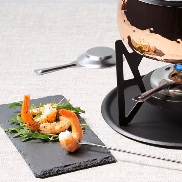 Artesa Hand Finished Copper Effect Fondue Set – 3