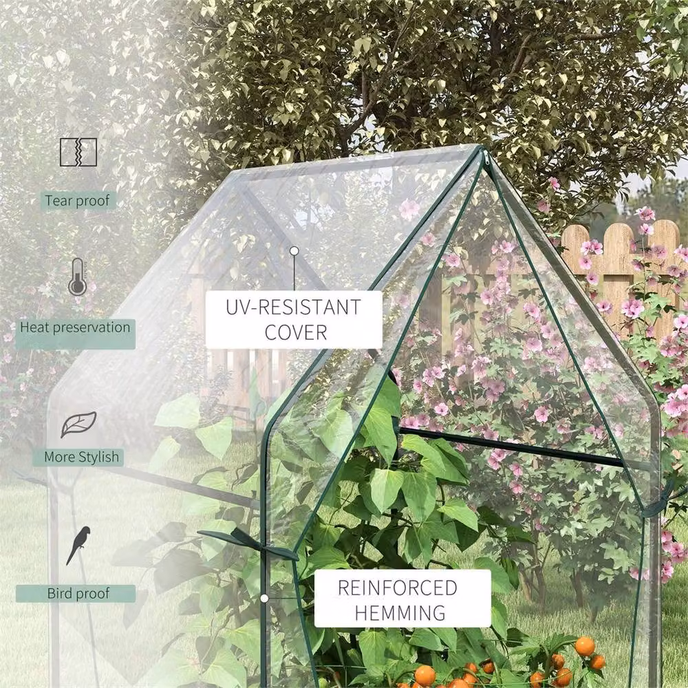 Nordara Transparent Tomato Greenhouse with 2 Zipped Doors, W/D/H: 145 x 90 x 90 cm – 2