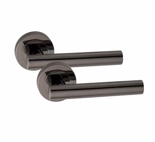 Golden Grace Matt Black T-Bar Handles with Latch and Hinges, 5 Sets – 3