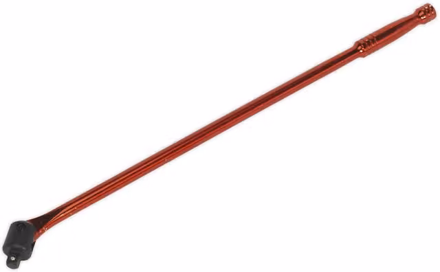 Loops 600mm Breaker Pull Bar with Replaceable 1/2 inch Square Drive Knuckle in Red Chrome Finish