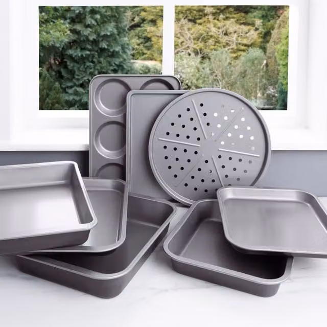 Wham Non-Stick Silver Pizza Tray and Roaster Set