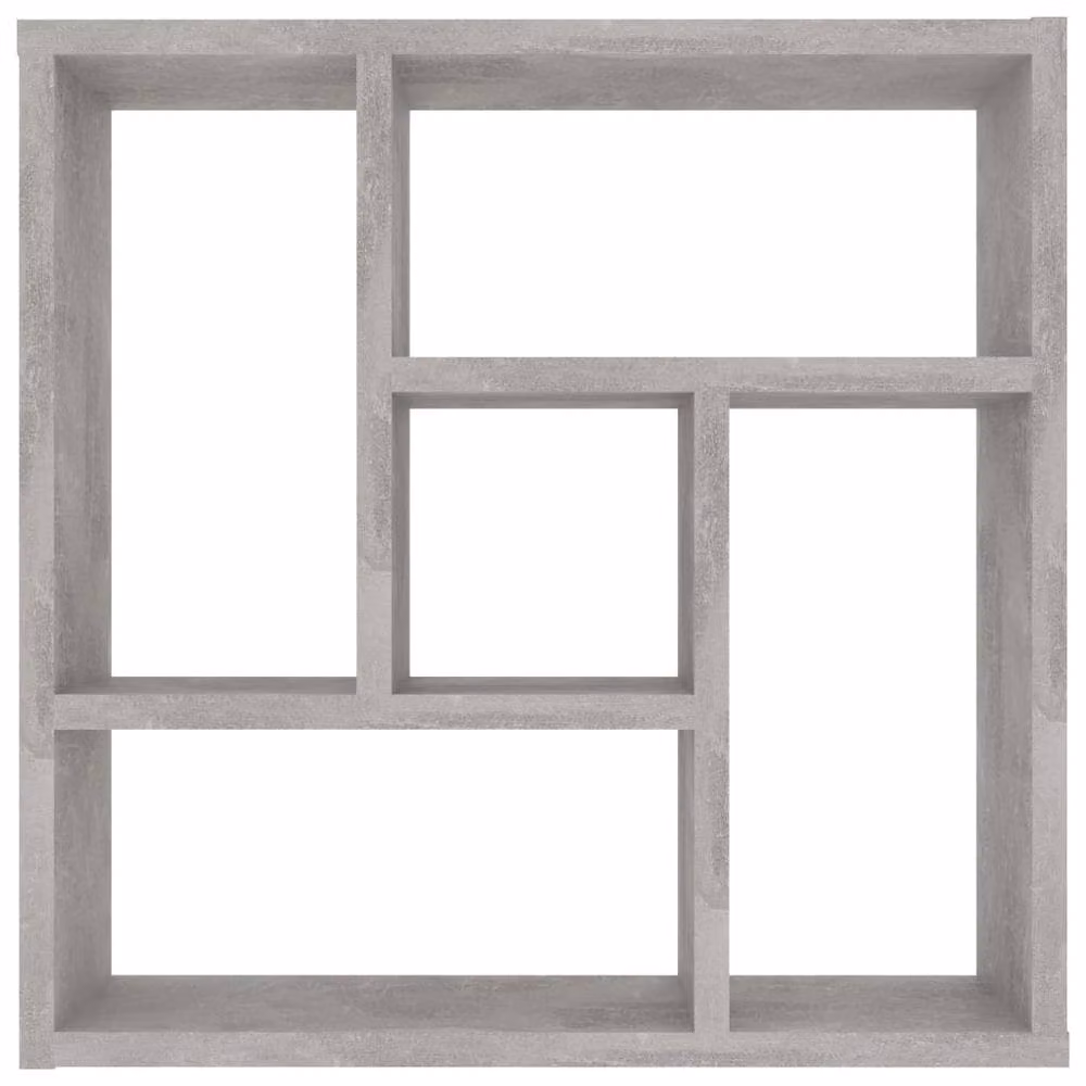 Berkfield Home Wall Mounted Shelf in Concrete Grey, W/D/H: 45.1 x 16 x 45.1 cm – 2