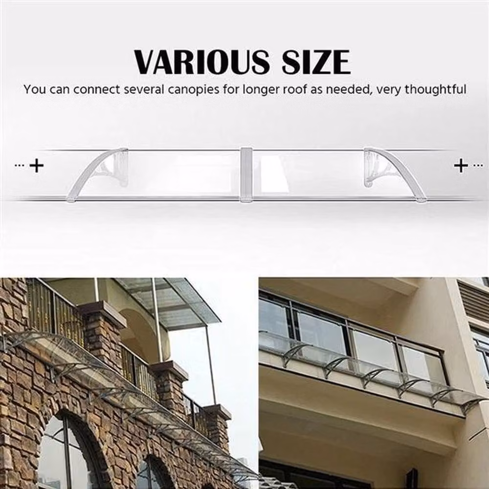 EONLION White Door Canopy Awning Rain Shelter W/D/H: 100 x 100 x 76 cm – 4
