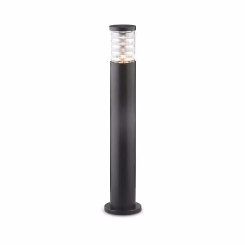 Netlighting Tronco Outdoor Tall Bollard Light in Black with Transparent Glass and Aluminium Body, IP44, E27 – 1