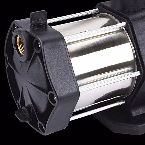 Draper 1100W Surface Mounted Water Pump in Black, Max Flow Capacity 5400 l/h with Thermal Overload Protection and Waterproof On/Off Switch – 3