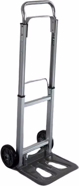 VOGREX Aluminium Hand Trolley, Compact Folding Sack Cart in Silver, 90kg Capacity