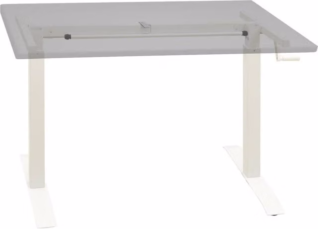 Berkfield Home Manual Height Adjustable Standing Desk Frame with Hand Crank, White