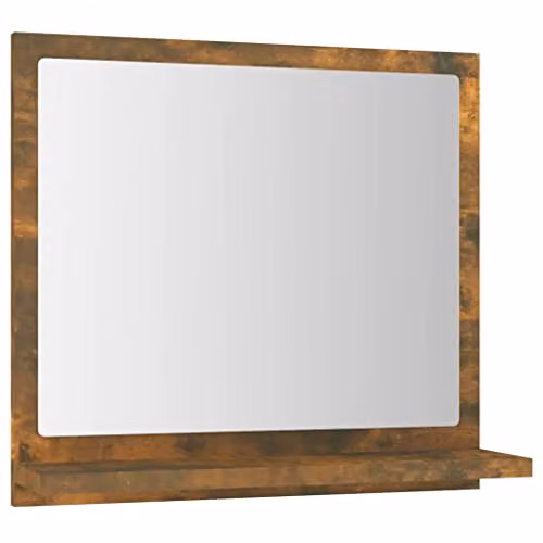 vidaXL Rectangular Bathroom Mirror in Brown, W/D/H: 37 x 40 x 10.5 cm