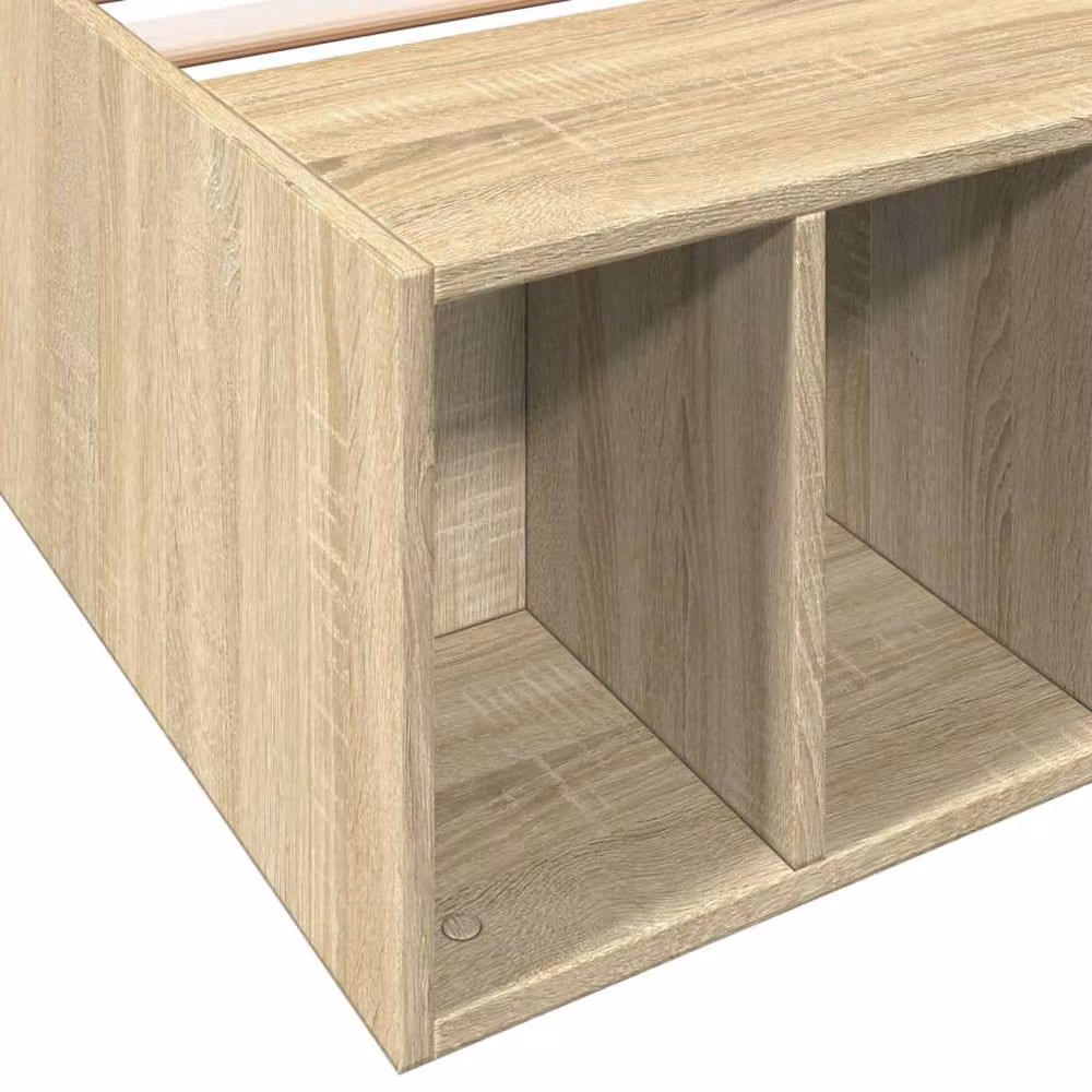 Berkfield Home Sonoma Oak Bed Frame in Beige, W/D/H: 90 x 200 cm – 3