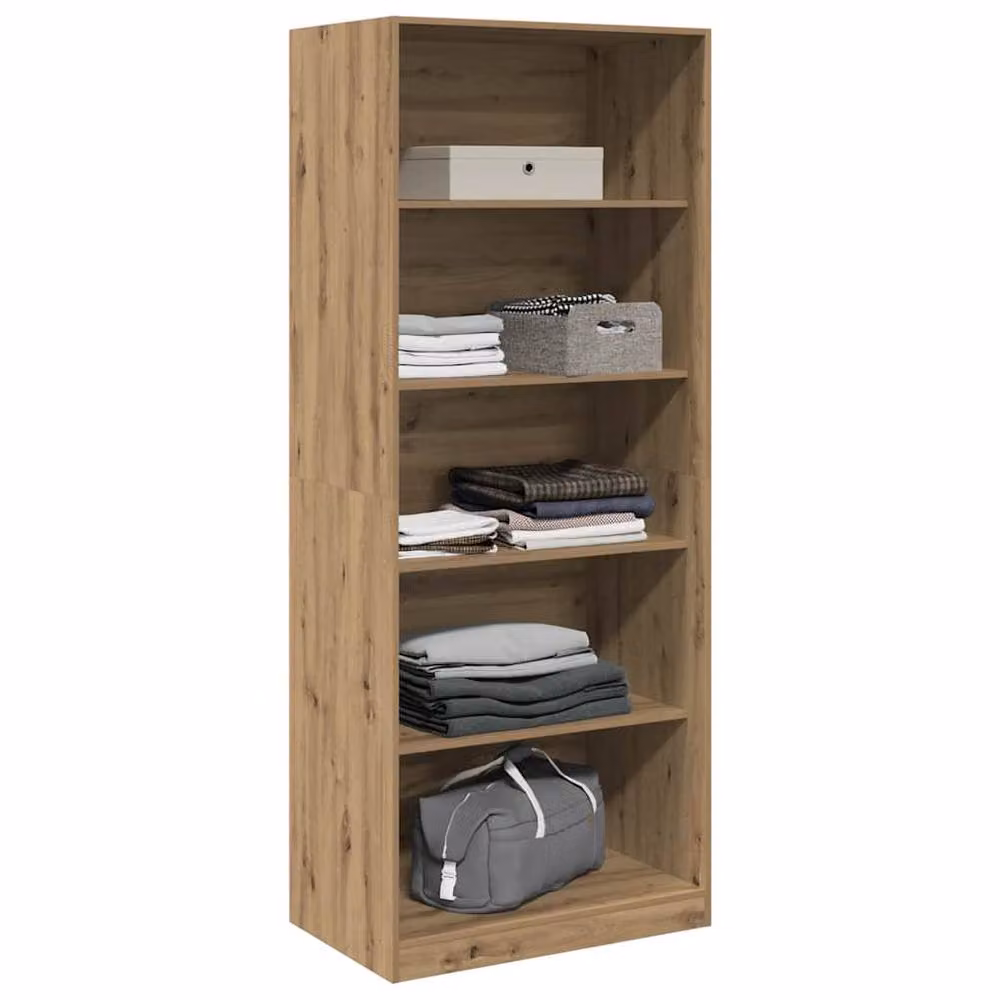 Berkfield Home Artisan Oak Wardrobe in Brown, W/D/H: 80 x 50 x 200 cm – 2