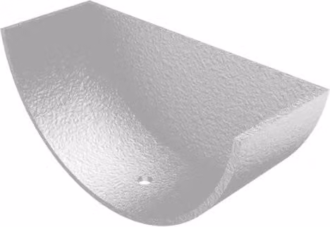 ARP Cast Aluminium Half Round Gutter External Stopend, 125mm, Grey