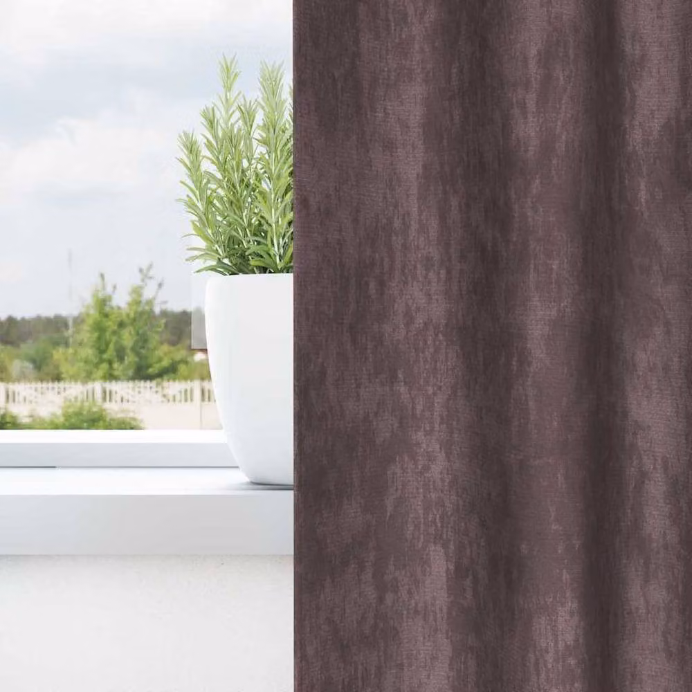 Berkfield Home Brown Velvet Eyelet Curtains, 2 Pack, H 175 cm x W 140 cm – 3