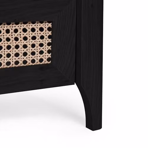 Julian Bowen Sydney Rattan Print 6 Drawer Wide Chest in Black – 7