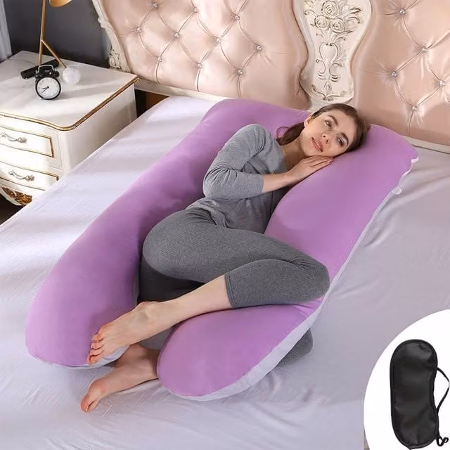 Hinsinc Purple U-Shaped Maternity Pillow for Pregnancy – 1