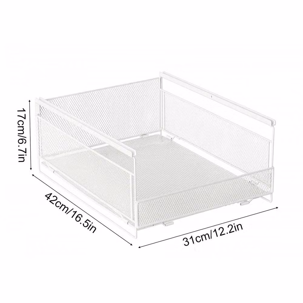 SPETLEK 3 Pack Stackable Metal Storage Drawers in White – 2