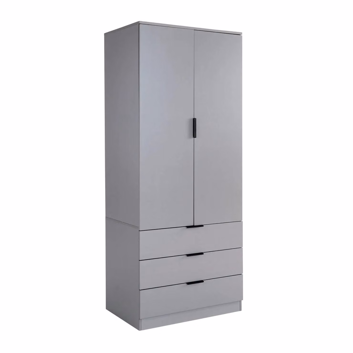 Home Source Phoenix Grey 2 Door 3 Drawer Wardrobe with Internal Shelves and Hanging Rod – 3