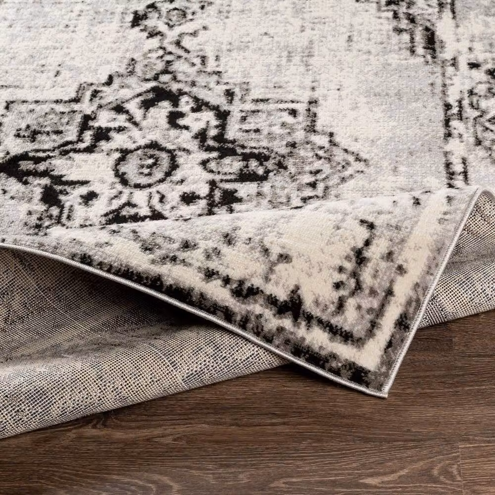 Livabliss Pisa Vintage Boho Living and Dining Rug in Black, Grey and White, W/D/H: 150 x 210 cm – 4