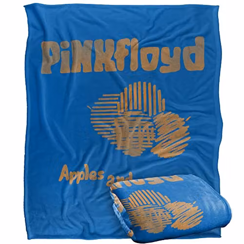 LOGOVISION Pink Floyd Apples and Oranges Super Soft Fleece Throw Blanket, White, W/D/H: 152 x 127 cm