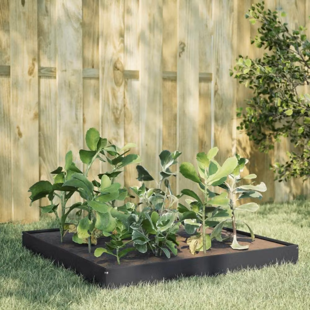 Berkfield Home Garden Steel Raised Bed in Anthracite Grey, W/D/H: 100 x 100 x 18.5 cm – 2