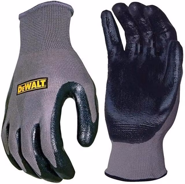 DeWalt Nitrile Nylon Gloves, Large, Multicolour – 1