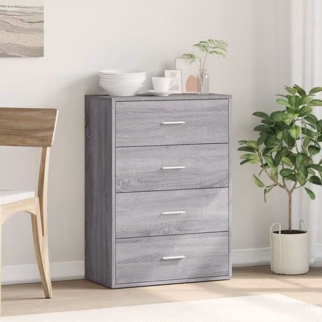 Berkfield Home Grey Sonoma Sideboard in Engineered Wood W/D/H: 60 x 31 x 84 cm