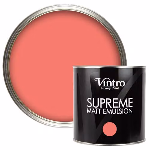 Vintro Luxury Matt Emulsion Multi Surface Paint in Pink, 2.5 l