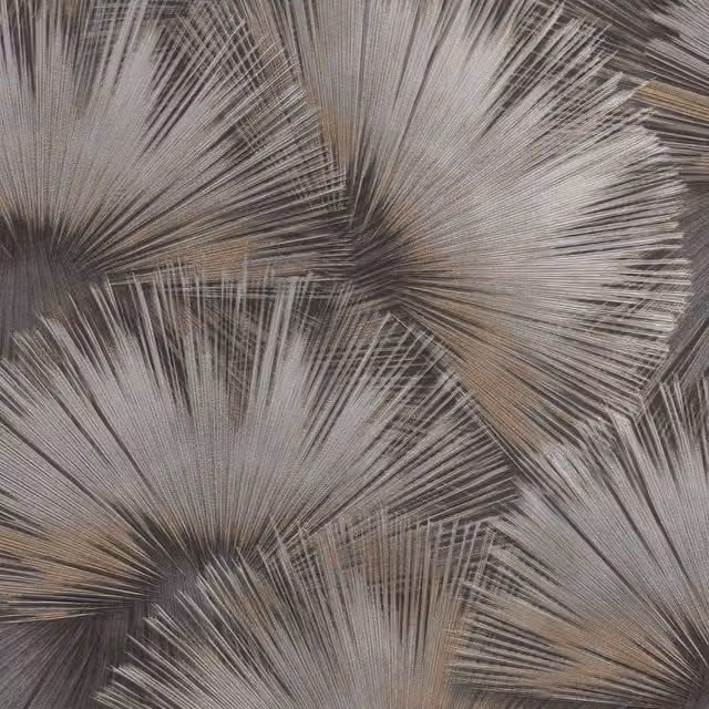 Rasch Opulenza Fan Abstract Geometric Vinyl Wallpaper in Grey