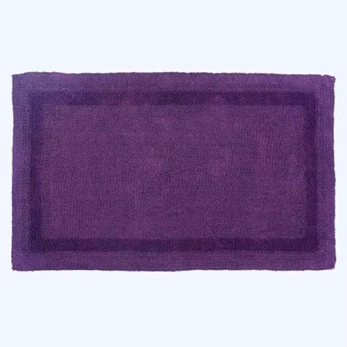 Homescapes Luxury Extra Large Reversible Cotton Bath Mat, Purple, W/D/H: 70 x 120 cm – 4