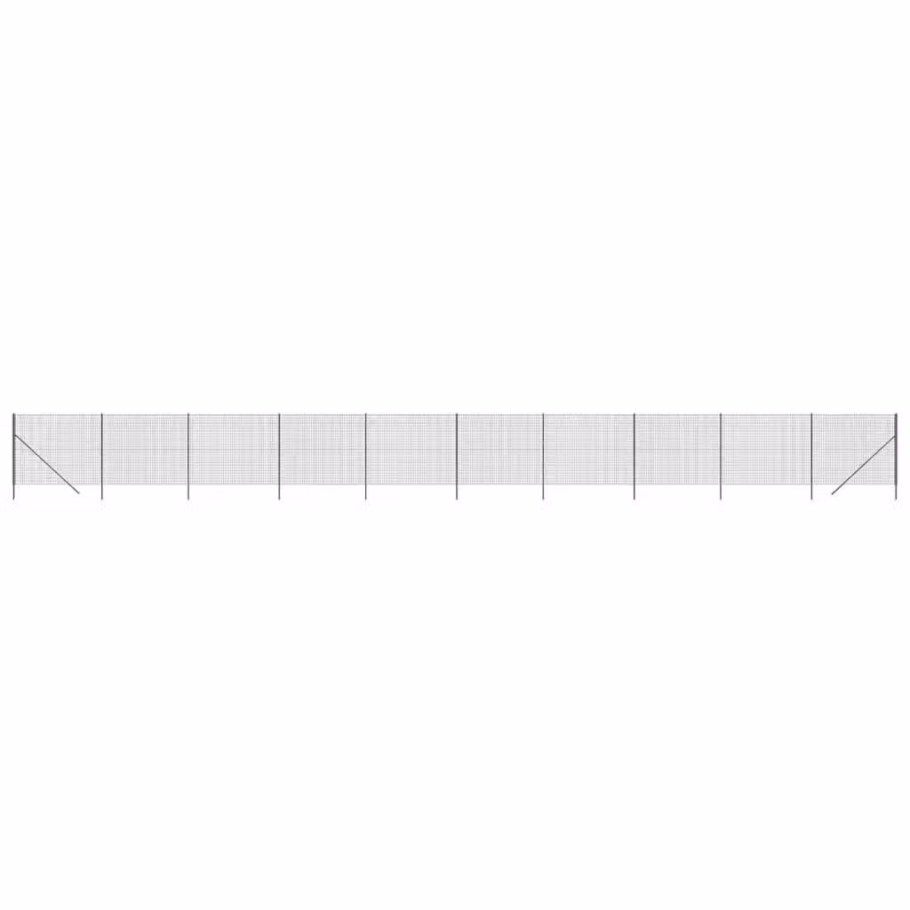 Berkfield Home Anthracite and Black PVC Coated Galvanised Steel Wire Mesh Fence, W: 25 m, H: 1.4 m – 2