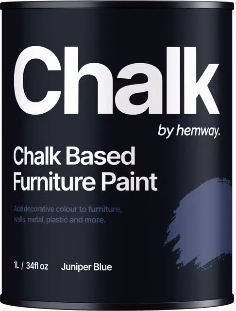 Hemway Chalk Based Furniture Paint in Matt Juniper Blue, 1L