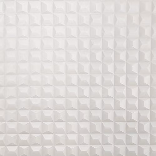 Vymura M95683 Romero 3D Geo White Heavyweight Vinyl Wallpaper, Abstract Geometric Design, Scrubbable Roll