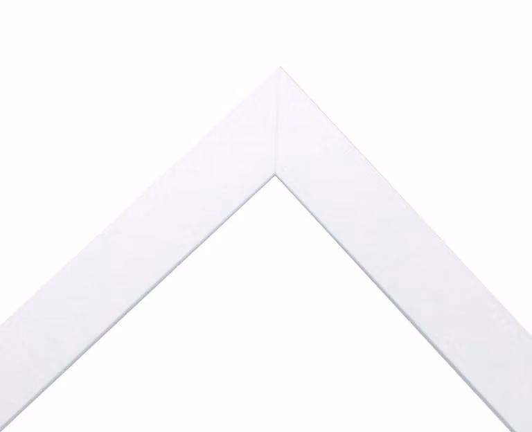 Frames & Mirrors 4U Metro White Rectangular Picture Frame with Black Mount for 16 x 12 Inch Images