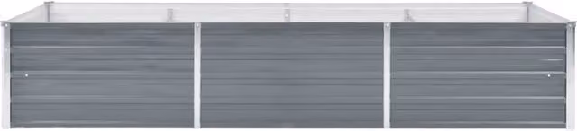 Berkfield Home Garden Galvanised Steel Raised Bed, Grey, W/D/H: 240 x 80 x 45 cm – 1