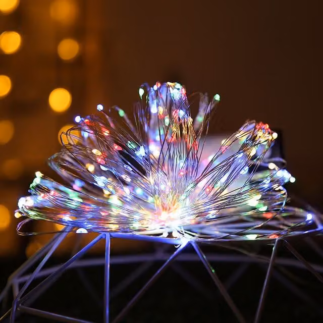 Leaper Solar Powered 200 LED Multicolour Copper Wire Waterproof Light String